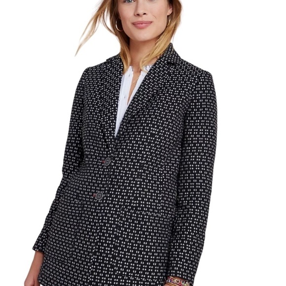 Anthropologie Jackets & Blazers - Anthropologie Printed Jacket Black White
